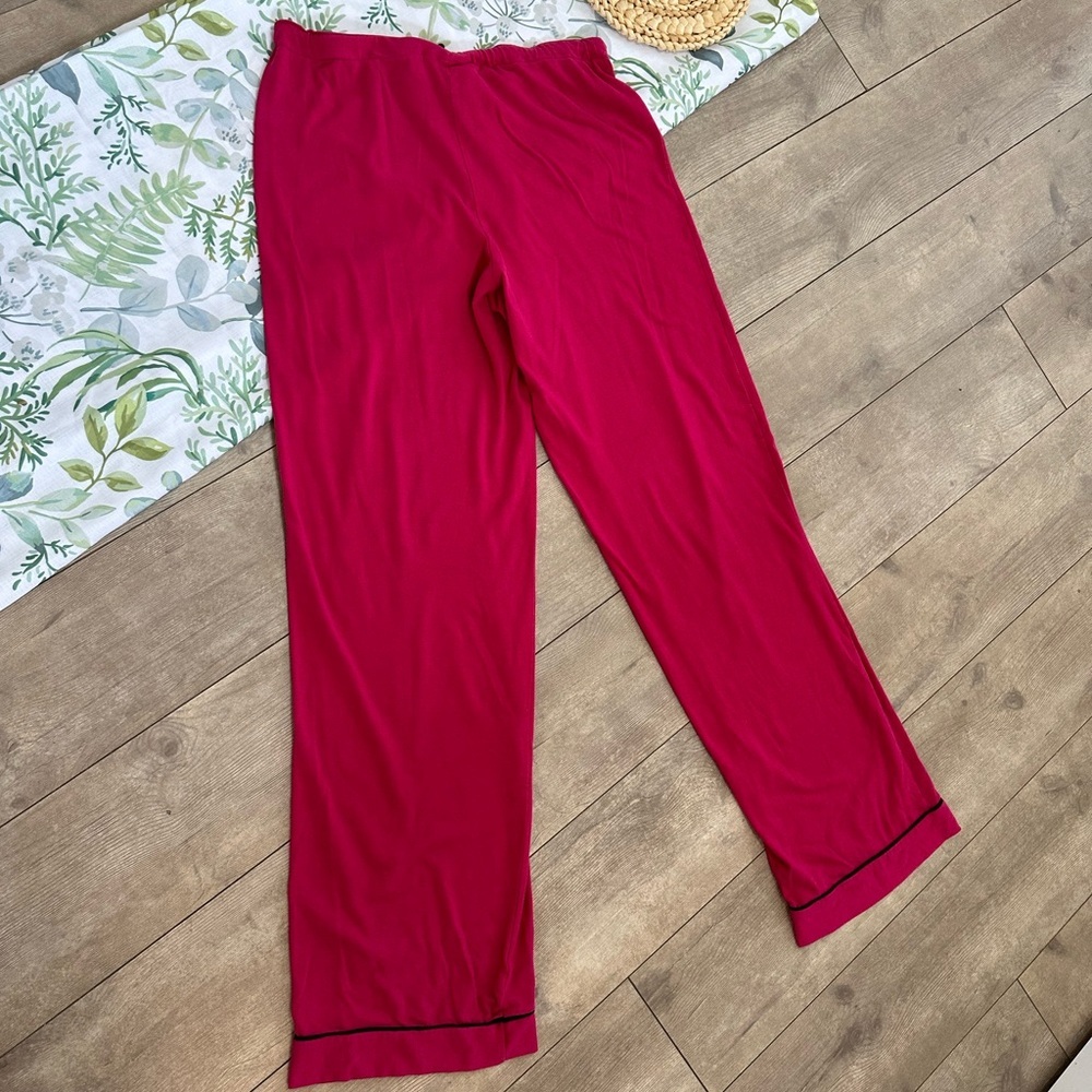 Vintage Nordstrom Women’s Pink Button Down Pajama Set Long Sleeve Size XS SOFT - Picture 9 of 13